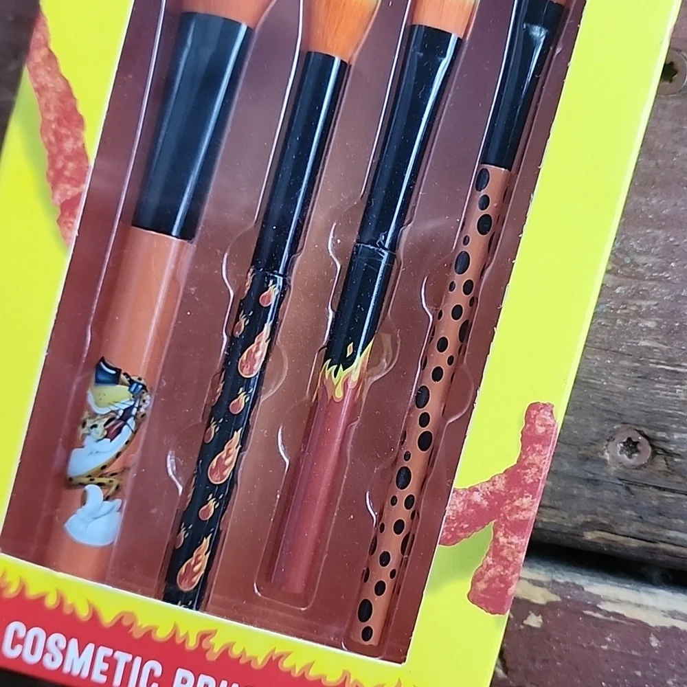 Hot Cheetos Flaming Hot Nail And Makeup Brush Set